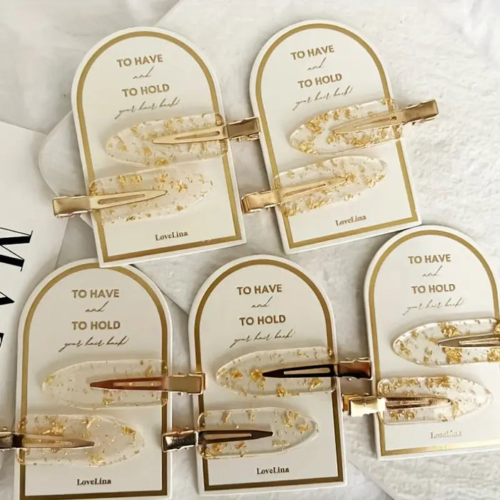 Gold Leaf Bridesmaid Hair Clips