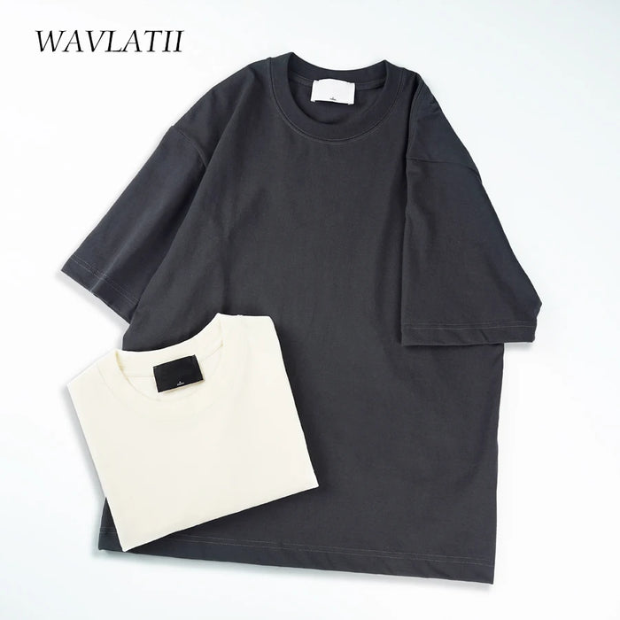 Unisex Oversized Summer T-Shirts in Brown - Casual Korean Streetwear Basic Tops for Men and Women