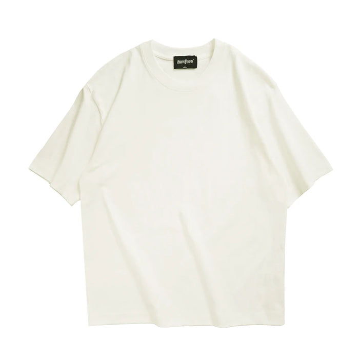 Unisex Oversized Summer T-Shirts in Brown - Casual Korean Streetwear Basic Tops for Men and Women